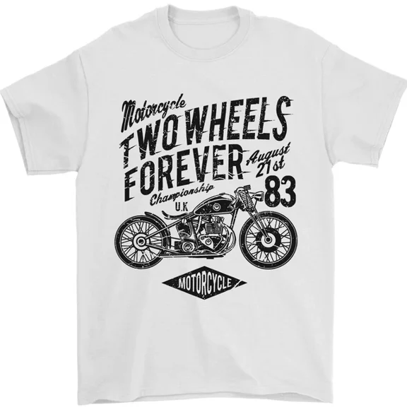 Hot Trending Two Wheels Forever Motorcycle Cafe Racer T-Shirt Design Preview Only