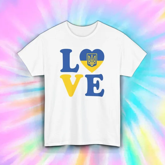 Hot Trending Ukraine LOvere Shirt Support Ukrainian Heart Flag Design Preview Only