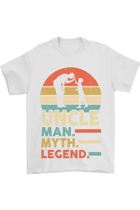 Hot Trending Uncle Man Myth Legend Funny Fathers Day T-Shirt Design Preview Only