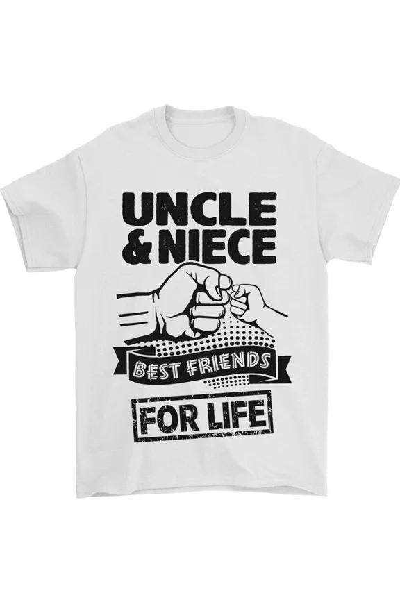 Hot Trending Uncle & Niece Friends for Life Funny Day T-Shirt Design Preview Only