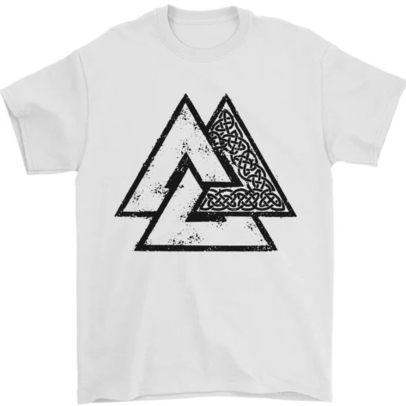 Hot Trending Valknut Symbol Vikings Gym With Black Print T-Shirt Design Preview Only