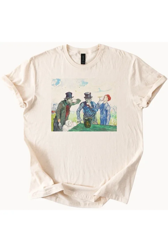 Hot Trending Van Gogh Drinkers Art Tee Post Impressionism T Shirt Design Preview Only