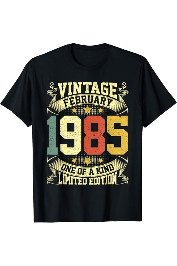 Hot Trending Vintage Made In February 1985 Legend 40th Birthday Gifts Men T-Shirt Vintage Tee -Birthday Gifts