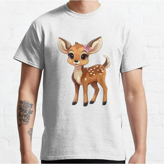 Hot Trending Cute Deer Pink Coquette Bow Girls Classic T-Shirt Vintage Birthday Gifts