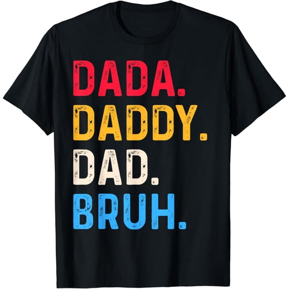 Hot Trending Vintage T-shirt Men Dada Daddy Dad Bruh Fathers Day Vintage Funny Father T-Shirt S-5XL - Trending Birrthday Tee Gifts Vintage Tee -Birthday Gifts