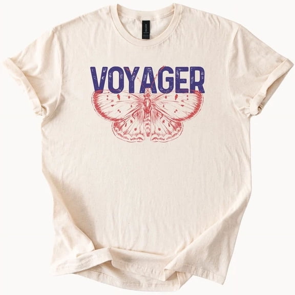 Hot Trending Voyager Butterfly Graphic Tee Nature Lovers Insect Print Crewneck Shirt Design Preview Only