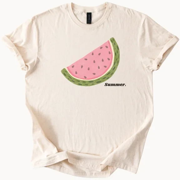 Hot Trending Watermelon Summer Graphic Tee Cute Fruit Shirt for Women or Men Design Preview Only