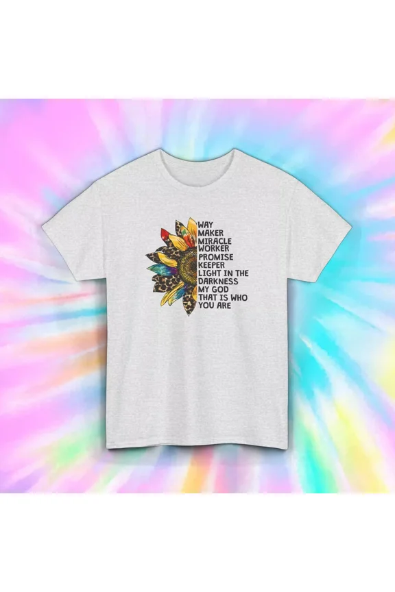 Hot Trending Way Maker Miracle Worker Sunflower Christian Graphic Design Preview Only