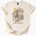 thumbnail image 1 of Hot Trending Western Long Journey Rider Tee Desert Horseback Graphic T Shirt Design Preview Only, 1 of 4