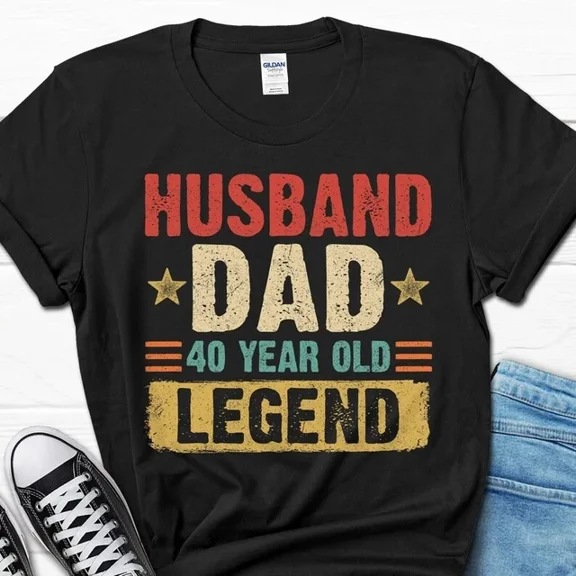 Hot Trending With 40Th Birthday Retro Shirt, Husband Dad 40 Year Old Legend Gift, Vintage 198 S-5Xl Birthday Gifts; For Men & Women
