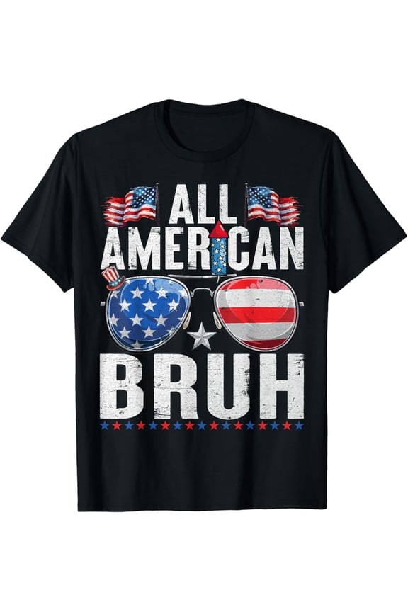 Hot Trending With All American Bruh 4Th Of July Boys Usa T-Shirt Design Preview Only