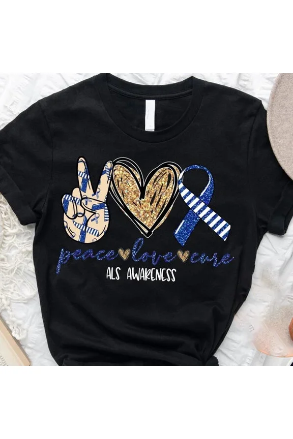Hot Trending With Als Awareness Shirt, Als Shirt, Blue Ribbon Shirt, Als Warrior Shirt, Als S S-5Xl Birthday Gifts; For Men & Women