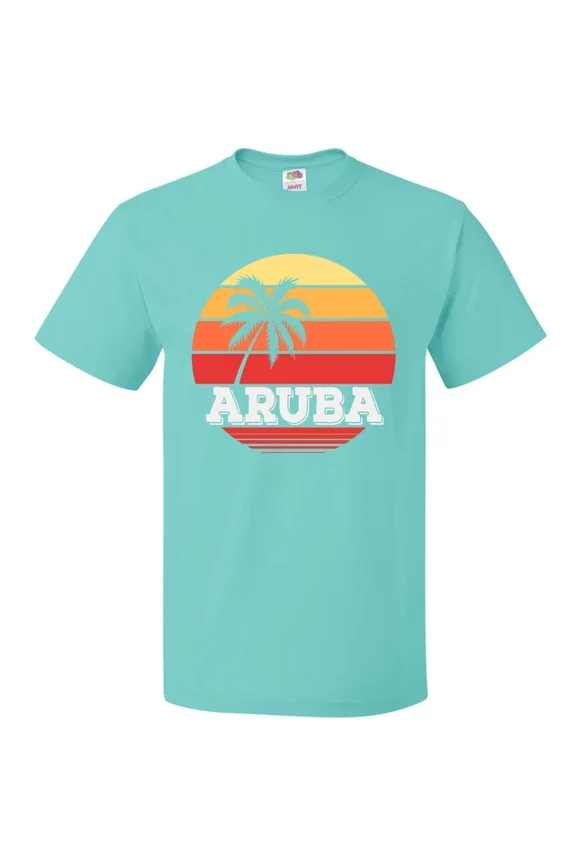 Hot Trending With Aruba Vacation T-Shirt Island Travel Clothing Mens Apparel Tees S-5Xl Birthday Gifts; For Men & Women