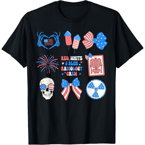 Hot Trending With Coquette Bow 4Th Of July Radiology Department X-Ray Rad Tech T-Shirt Birthday Gifts; For Men & Women