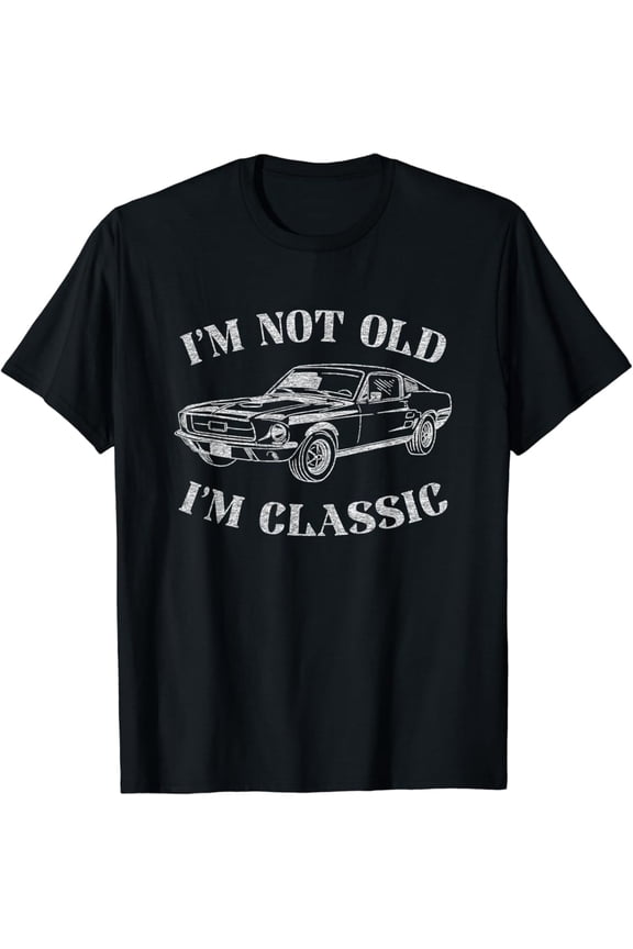 Hot Trending With Funny Old Man Guy Humor Saying Classic Car Graphic T-Shirt Design Preview Only
