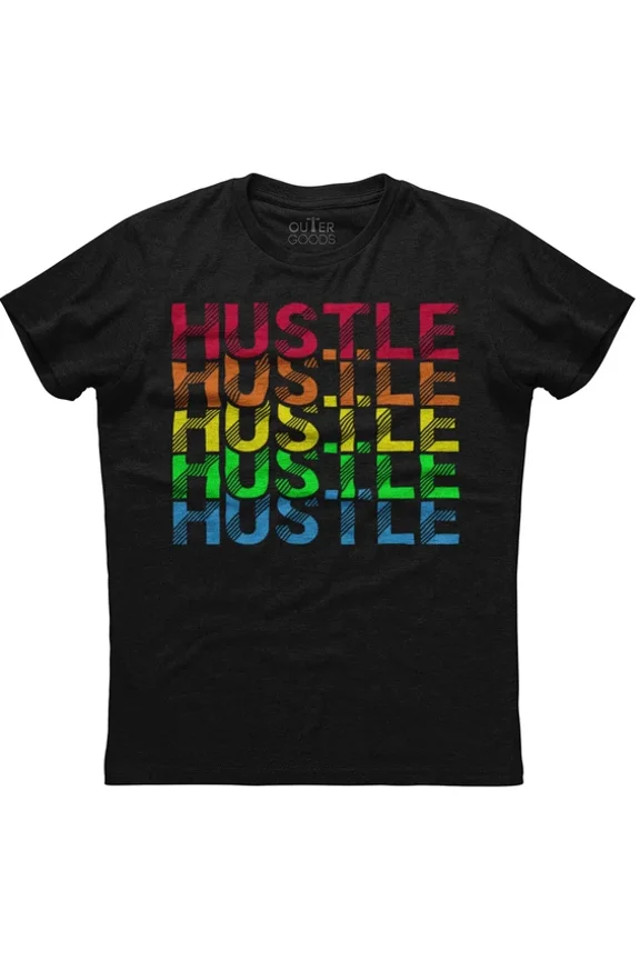 Hot Trending With Hustle Repeat Vintage Disco 70S Retro T-Shirt S-5Xl Birthday Gifts; For Men & Women