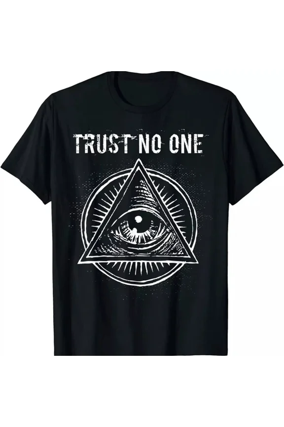 Hot Trending With Illuminati Clothing Trust No One All Seeing Eye T-Shirt Birthday Gifts; For Men & Women