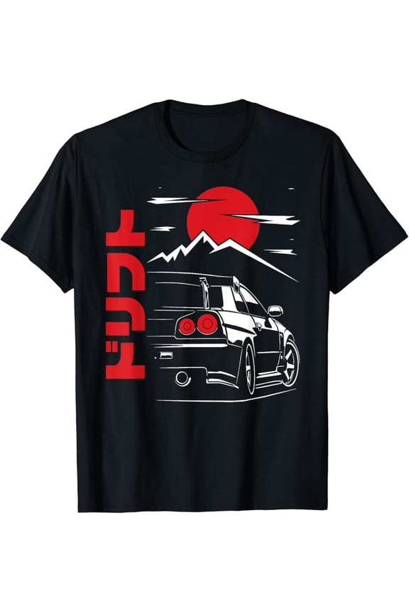 Hot Trending With Jdm Tokyo Japan Drift Race Car Tuning Retro Vintage Graphic T-Shirt Design Preview Only