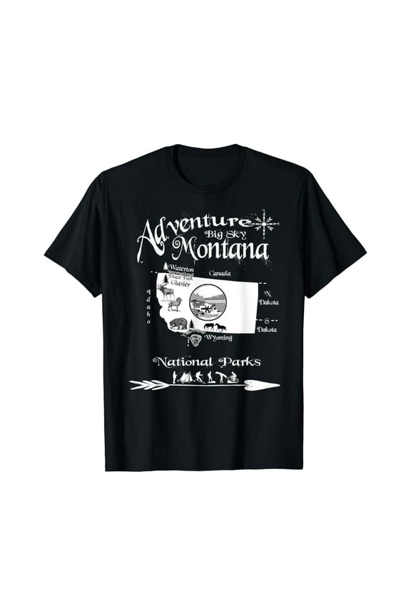 Hot Trending With Montana Glacier National Park Yellowstone Adventure Souvenir Men & Women T-Shirt - Perfect Gifts For Everyone