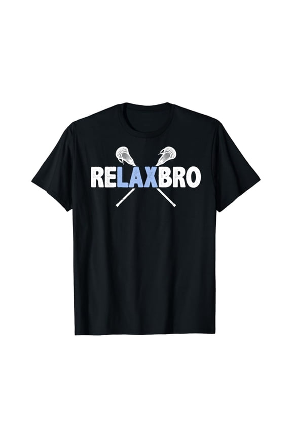 Hot Trending With Relax Bro Lacrosse Player Lax T-Shirt Funny Gift Men Boys Design Preview Only