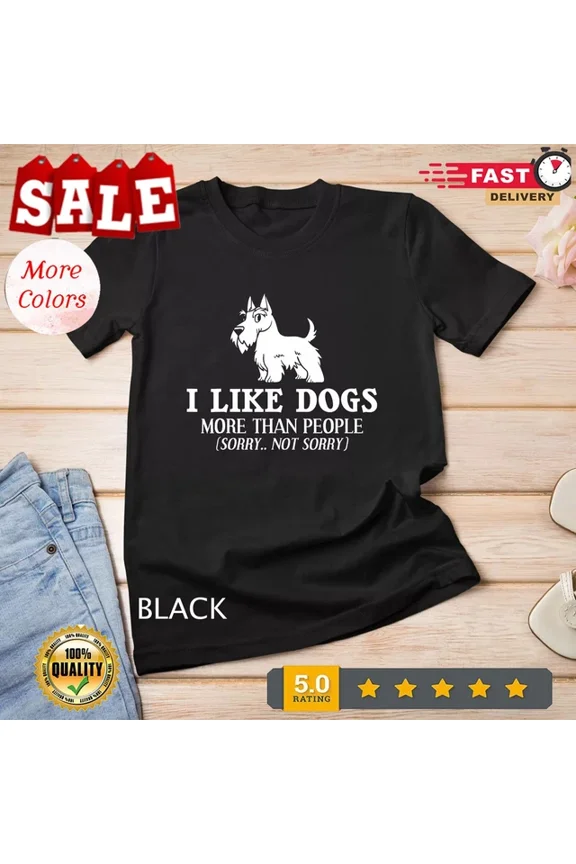 Hot Trending With Scottish Terrier Dog Puppies Owner Lover T-Shirt Birthday Gifts; For Men & Women