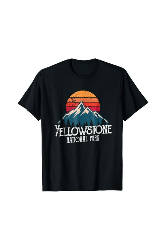 Hot Trending With Vintage Yellowstone National Park Wyoming Mountain T Shirt - Perfect Gifts For Everyone