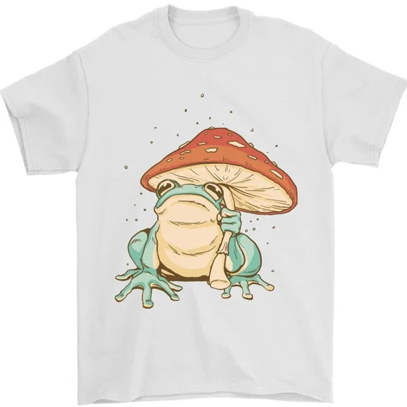 Hot Trending a Frog Under a Toadstool Umbrella Toad T-Shirt Design Preview Only