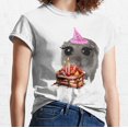thumbnail image 1 of Hot Trending birthday Coquette Hamster Funny Meme / Big Eye Eyes Eyed Mouse Has a Birthday Party Classic T-Shirt Vintage Birthday Gifts, 1 of 3