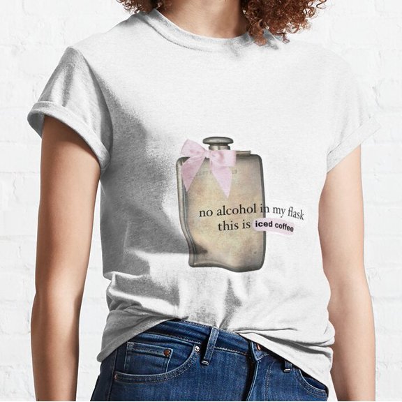 Hot Trending girl flask with coffee Classic T-Shirt Vintage Birthday Gifts
