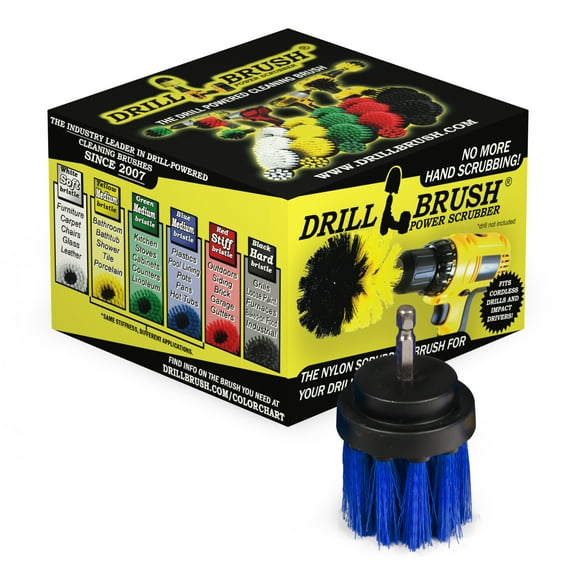 Drillbrush 2-Inch Boat Brush – Medium Stiff Scrubber for Hull, Deck & Marine Cleaning