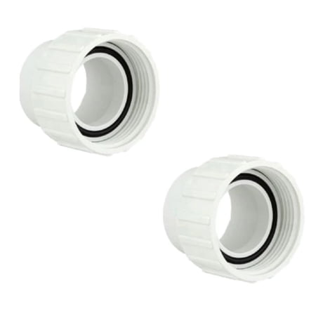 Hot Tub Compatible With Jacuzzi Spas Pump Union 1 1/2 Inch Water Way Pump Union (2 Pack) 6540-196