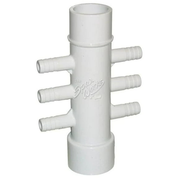 Hot Tub Compatible With Vita Spas Air Manifold 6 Port 3/8 Barb X 1 Inch Spig X 1 Inch Slip. VIT231458