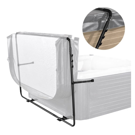 Hot Tub Cover Lift - Spa Cover Lifter Adjustable 31.5-41.3" Height, 53-92.5" Width - Bottom Mount for Rectangular Hot Tubs & Spas