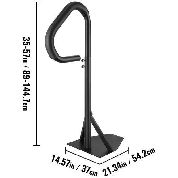Hot Tub Handrail,360 Rotatable Spa Side Handrail with 35"-57"Adjustable Height,Rust-proof Aluminum Spa Step Hot Tub Hand Rail with Slide-Under Mount Base for Indoor&Outdoor,600LBS Capacity