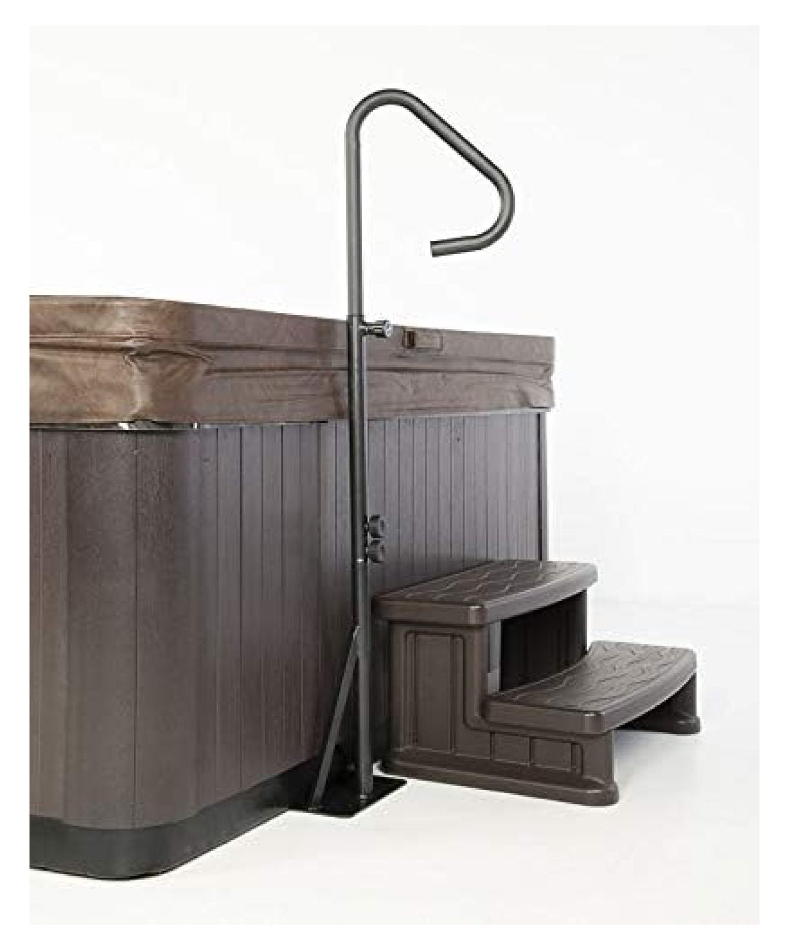 Hot Tub Handrail Sur-Grip - Spa Safety Assist, No Tools Assembly, Undermount Design, 360° Rotating Handle - Fits Up to 42" Height - Steel Construction
