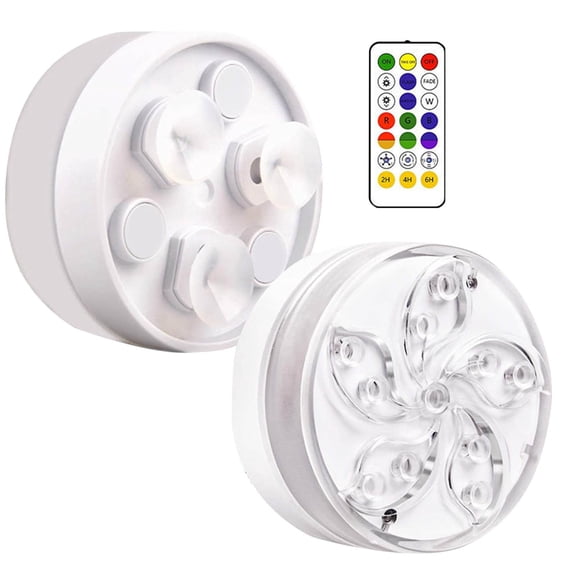 Hot Tub Lights 2 Pack, Submersible RGB Pool Lights with RF Remote, IP68 Waterproof 11 LED Underwater Light for Swimming Pool Spa Fish Tank