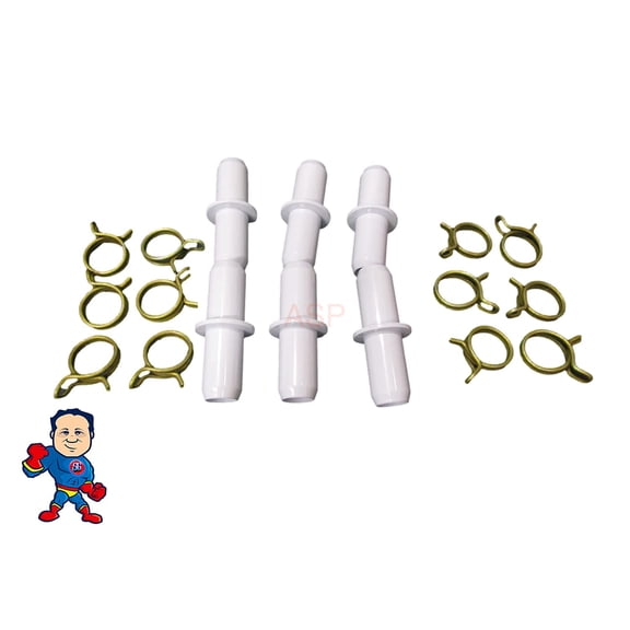 Hot Tub Part 3/4" Barb & Clamps Repair Coupler 1" OD, 3/4" ID Pipe Video