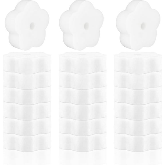 Hot Tub Scum Absorber, 18 Pack White Pool Oil Absorbing Sponge, Flower Pool Scum Absorber, Oil Scum Absorbing, Pool Sponge Oil Absorber Scum Sponge for Swimming Pool Spa Hot Tub Accessories