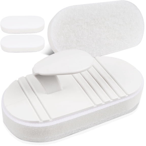 Hot Tub & Spa Scrub Pad Flexible Handheld Non-Scratch Scouring Pads for Pool Tile & Surface Cleaning, Replaceable Design, 2 Pack