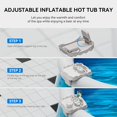 thumbnail image 1 of Hot Tub Table Tray, Foldable Hot Tub Side Table, TPU Material Side Table Tray with 2 Cup Holders, Keep Snacks-Drinks Handy and Dry, Fits Inflatable Spa/Pool/Bathtub Hot Tub Accessories, Beige, 1 of 8