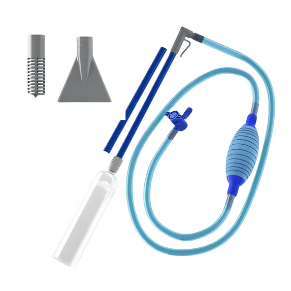 Hot Tub Vacuum Manual Cordless Spa Vac - Inflatable Hot Tub Cleaner with Constant Suction, Spa Wand Pool Vacuum, 10FT Handheld Flexible Hose with 3 Adjustable Heads for Dirt, Grass, Debris(Blue)