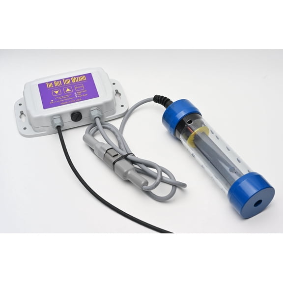 The Hot Tub Wizard-CD-Hot Tub Salt Chlorine Generator-Keeps It Clean & Clear and Helps Prevent Rash&Itch-Easily Convert Any Hot Tub or Spa to Mild Salt Water-Saltwater Chlorinator