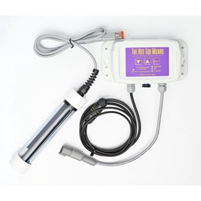 The Hot Tub Wizard-Hot Tub Salt Chlorine Generator - Keeps It Clean & Clear and Helps Prevent Rash & Itch - Easily Convert Any Hot Tub or Spa to Mild Salt Water - Saltwater Chlorinator - Made in USA