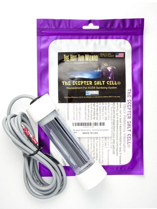The Hot Tub Wizard-The Scepter Salt Cell Replacement for ACE Sanitizing System by Hot Spring - 76078 Quality Replacement Part - Easy Install, Long Lasting - Hotsprings Spa Parts - Made in the USA