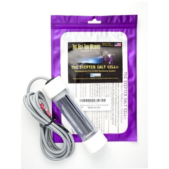 The Hot Tub Wizard-The Scepter Salt Cell Replacement for ACE Sanitizing System by Hot Spring - 76078 Quality Replacement Part - Easy Install, Long Lasting - Hotsprings Spa Parts - Made in the USA