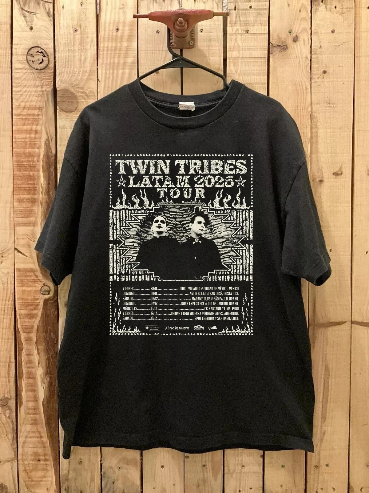 Hot Twin Tribes Band Latam Tour 2025 Cotton T Shirt Full Size S 5XL Hot Twin Tribes Band Latam Tour 2025 Cotton T Shirt Full Size S 5XL