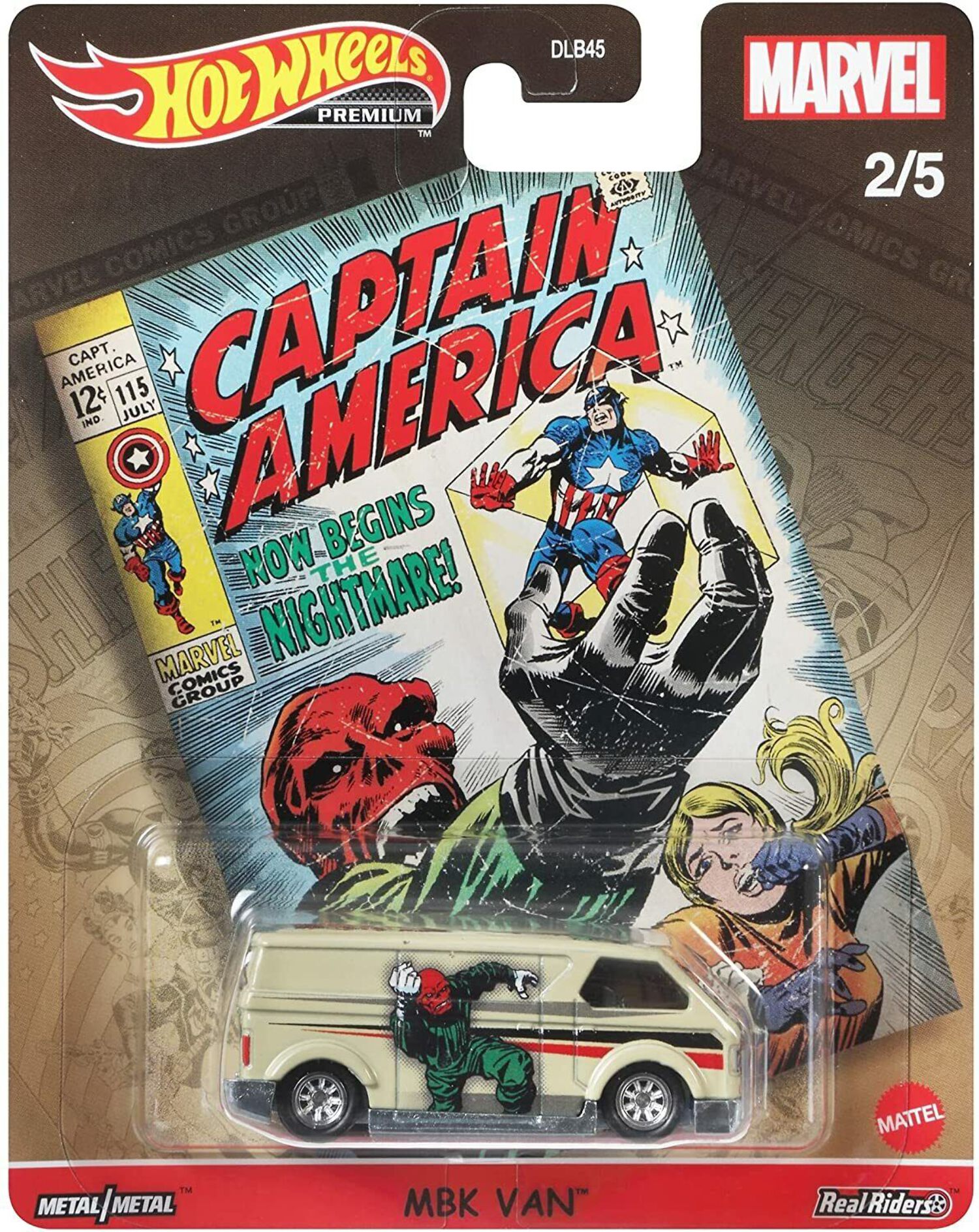 Hot W Heels Marvel Mbk Van Captain America 2021 New Vw