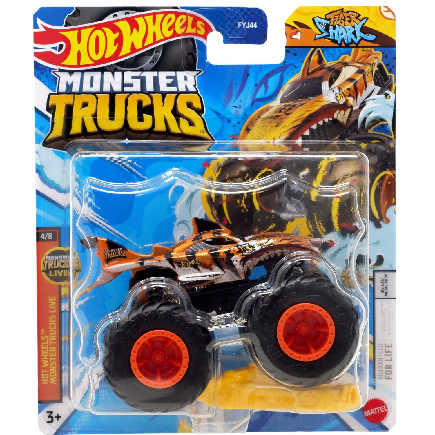 Hot WHeels Monster Trucks Live Tiger Shark Diecast Car