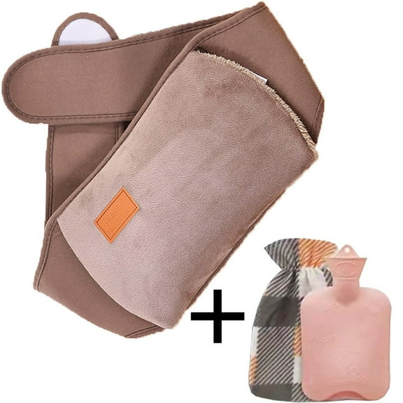 Hot Water Bag,Hot Water Bottle Rubber Warm Water Bag Pouch with Soft Waist Cover for Neck and Shoulder, Back,Hand, Legs, Waist Warm