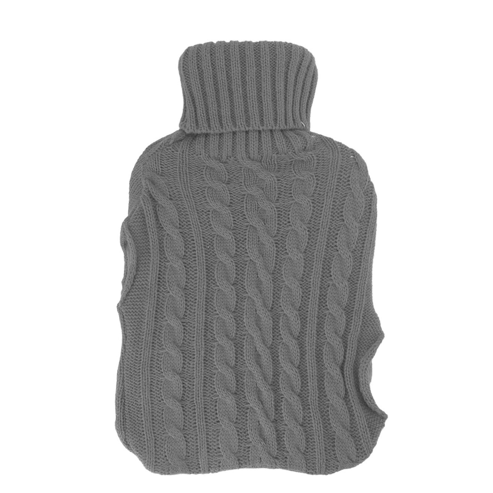 Hot Water Bag Rubber Explosionproof Water Injected Hand Warming Bag with Twist Knit Hand Insert